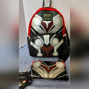 Loungefly Thor Love and Thunder ⛈️ Backpack  &  Matching Wallet